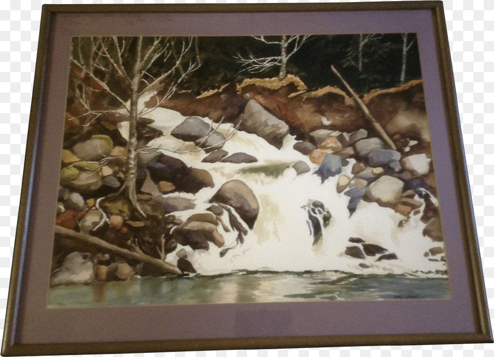 Debra Graves Painting River White Water Rocky Stream Painting, Art, Plant, Vegetation, Outdoors Free Png