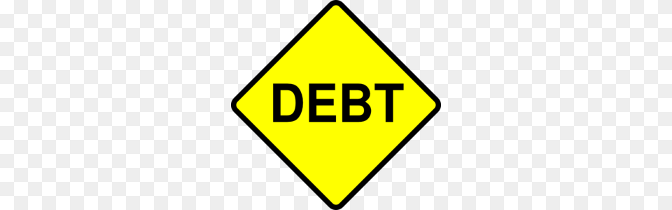 Debt Caution Sign Clip Art, Symbol, Road Sign Free Transparent Png