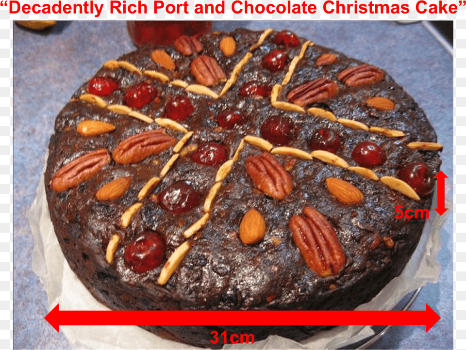 Decadently Rich Port And Chocolate Christmas Cake Pastry, Food, Meat, Pork, Vegetable Free Transparent Png