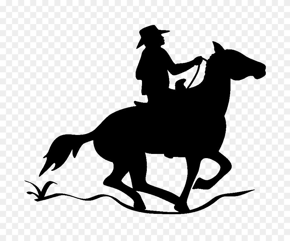 Decal Cowboy Rider Xml, Silhouette, Stencil, Person, People Free Png