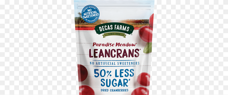 Decas Farms Paradise Meadow Leancrans Dried Cranberries Natural Foods, Advertisement, Poster, Food, Fruit Free Png Download