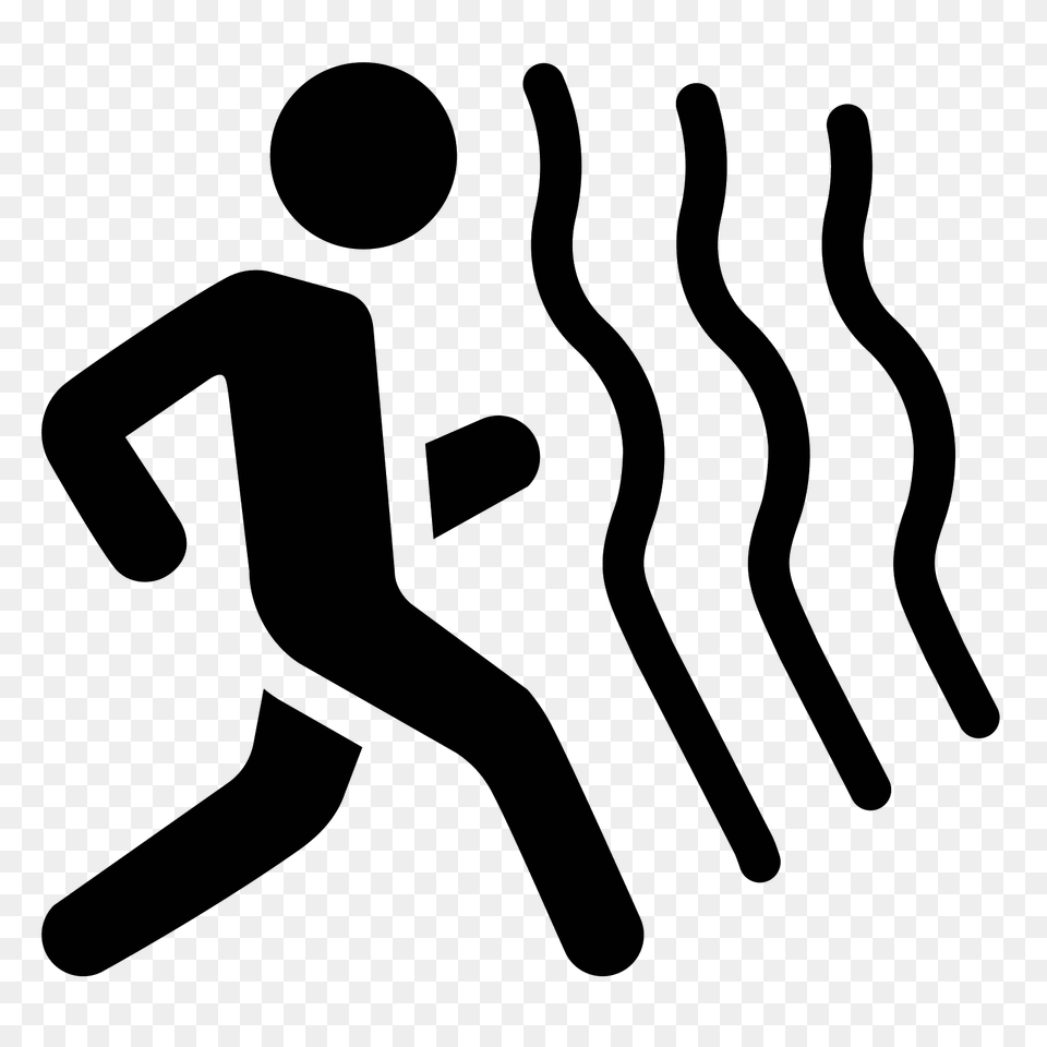 Deceleration Of Runner Icon, Gray Free Png