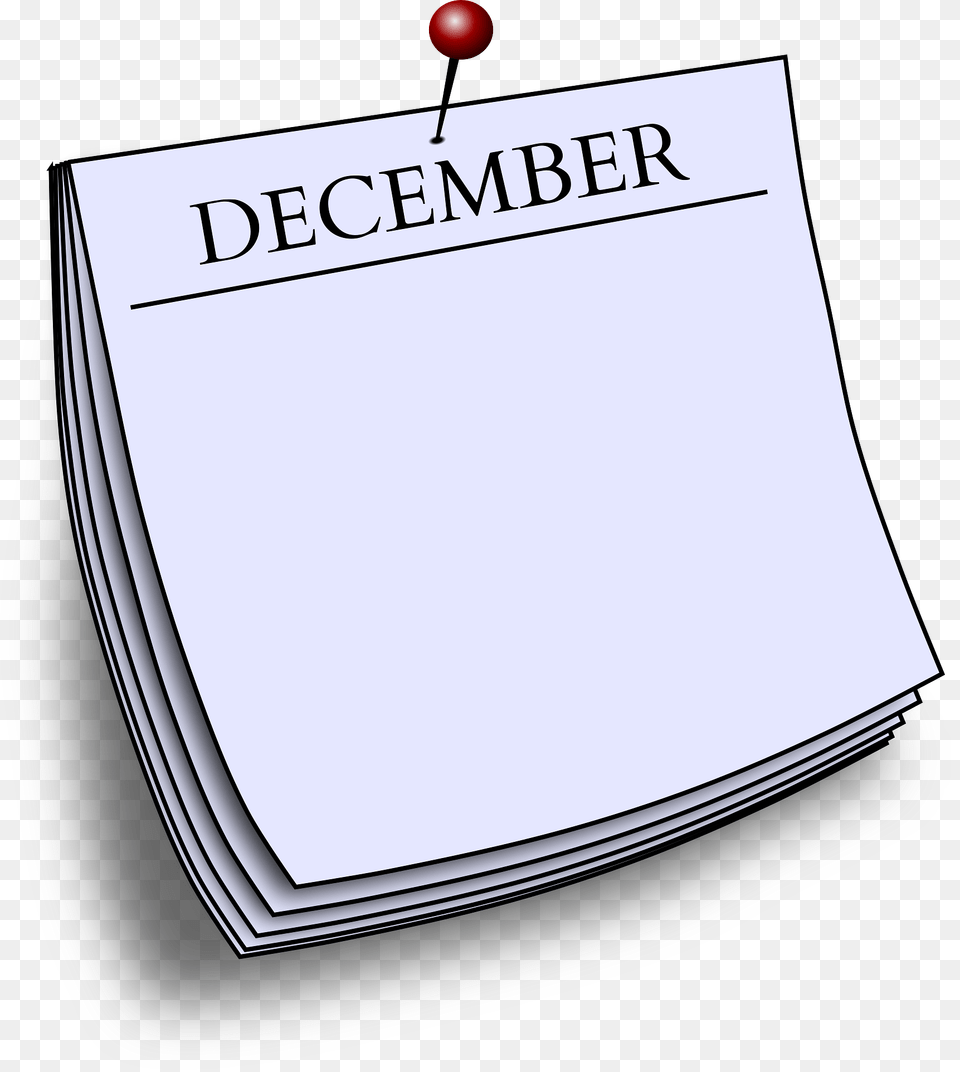 December Pinned Note, Page, Text, Publication, Book Free Png