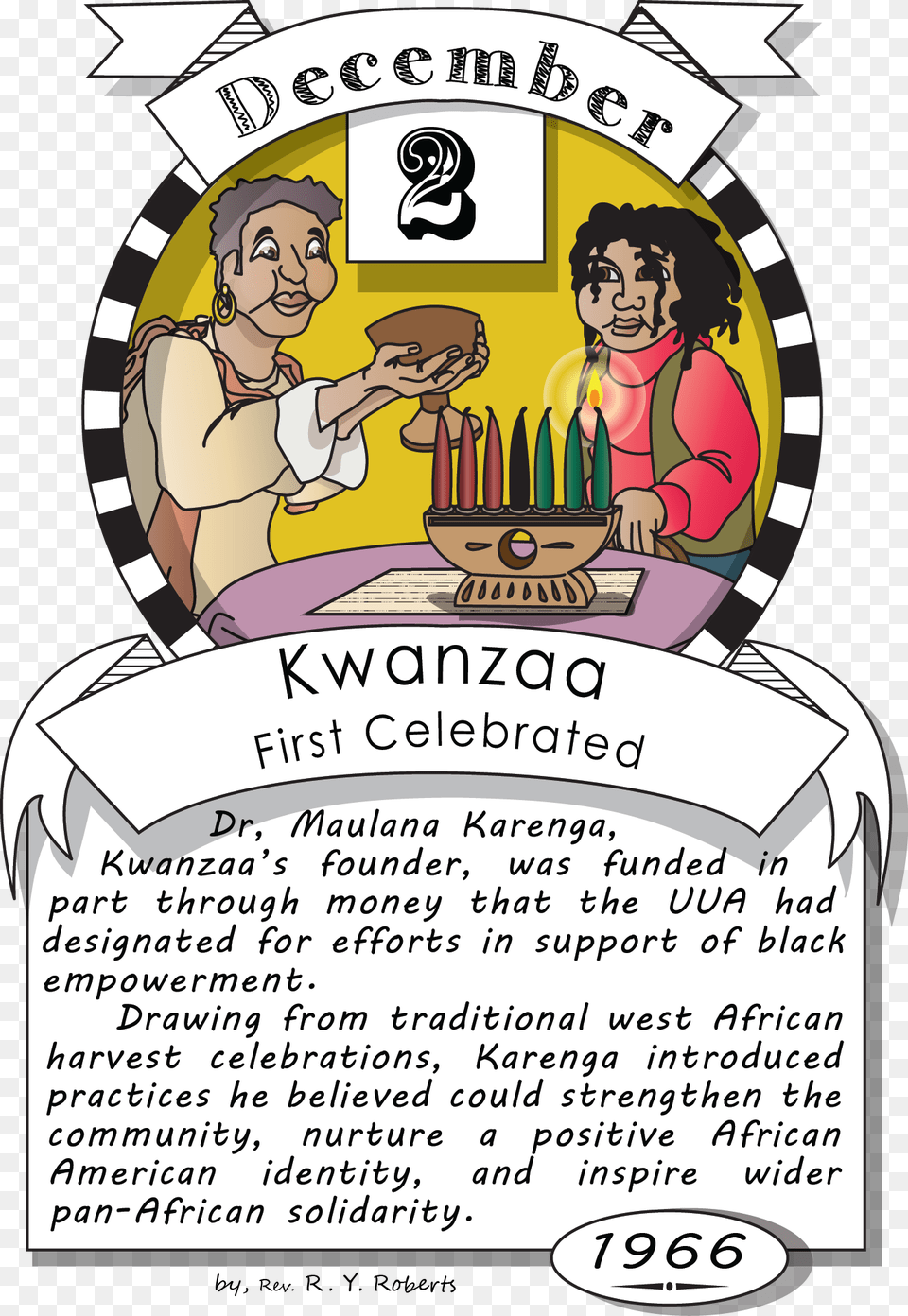 December Second Kwanzaa First Celebrated Structure Of Hcv Virus, Advertisement, Book, Comics, Publication Free Png Download