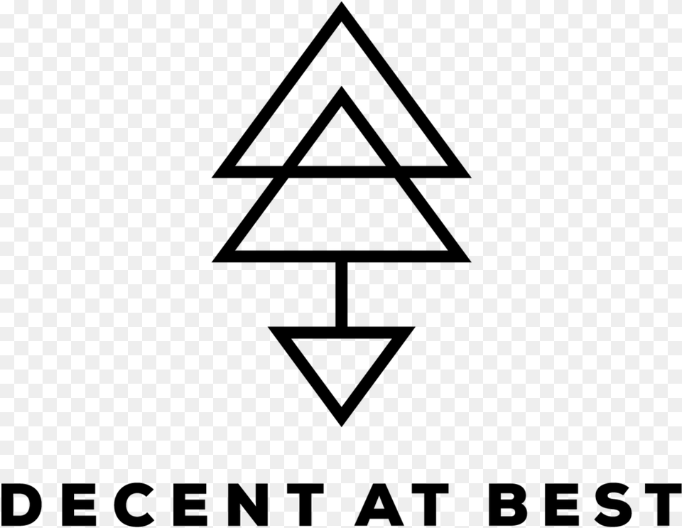 Decent At Best Seattle Music Band Logo Black Triangle, Gray Free Png Download