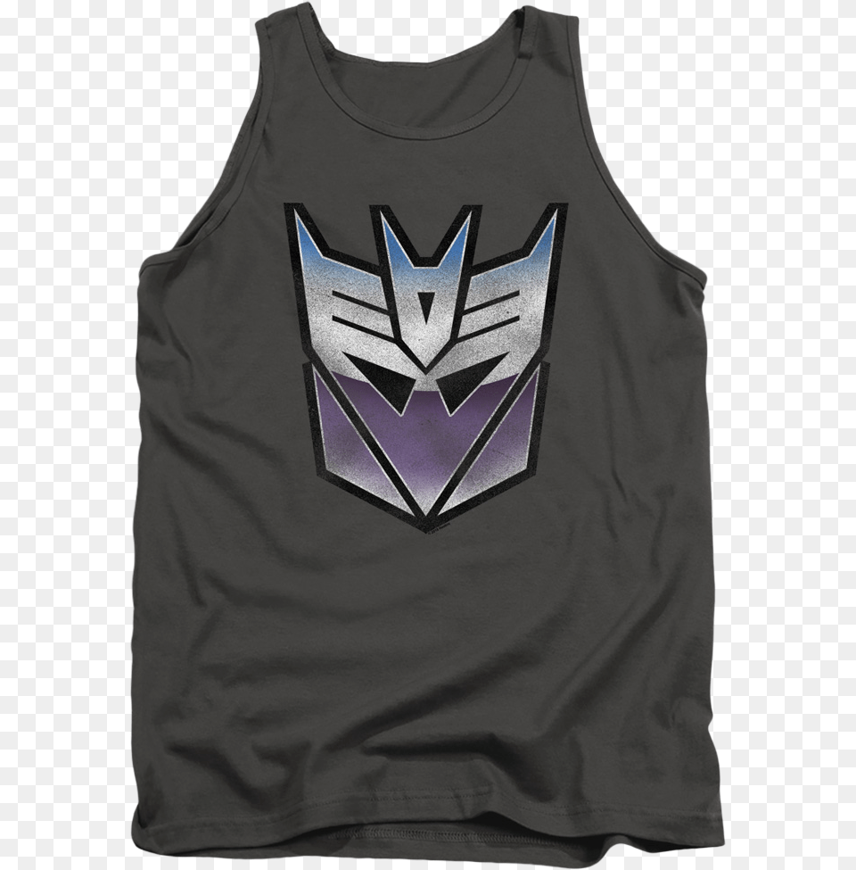 Decepticon Vintage Logo Transformers Tank Top Decepticon Shirt Vintage, Clothing, Tank Top, Person Png Image