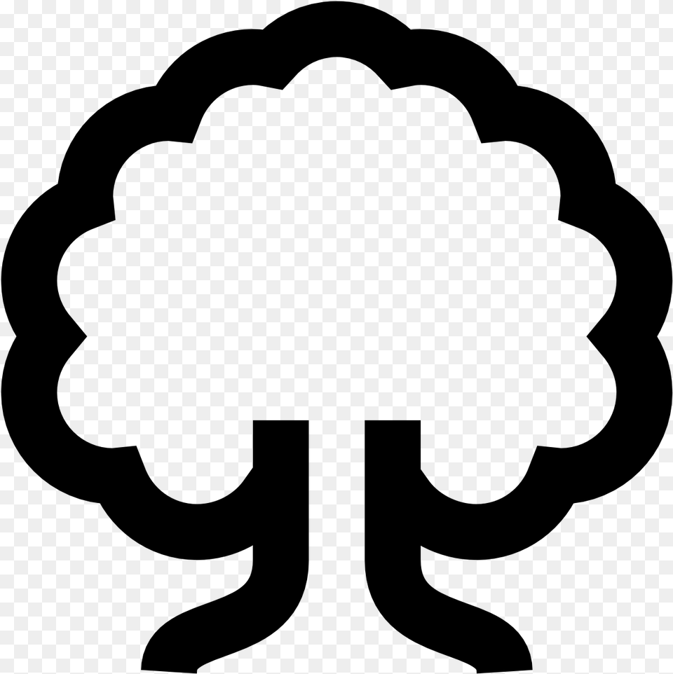 Deciduous Tree Icon Transparent Tree Icon, Gray Png Image