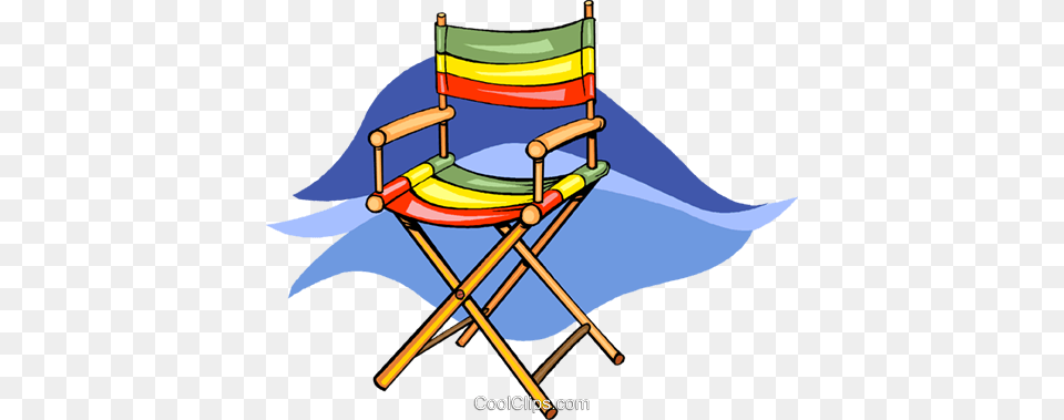 Deck Chair Royalty Vector Clip Art Illustration, Canvas, Furniture Free Transparent Png