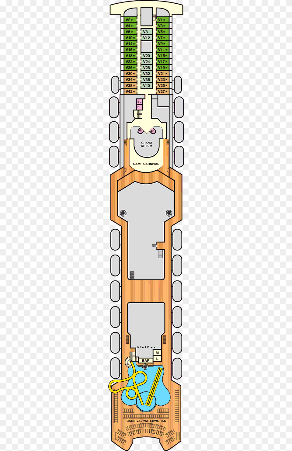 Deck Plan Carnival Ecstacy Ship, Chart, Diagram, Plot, City Png Image