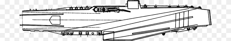 Deck Plan Of Midway Class Aircraft Carrier After Scb, Cad Diagram, Diagram, Barge, Boat Free Png