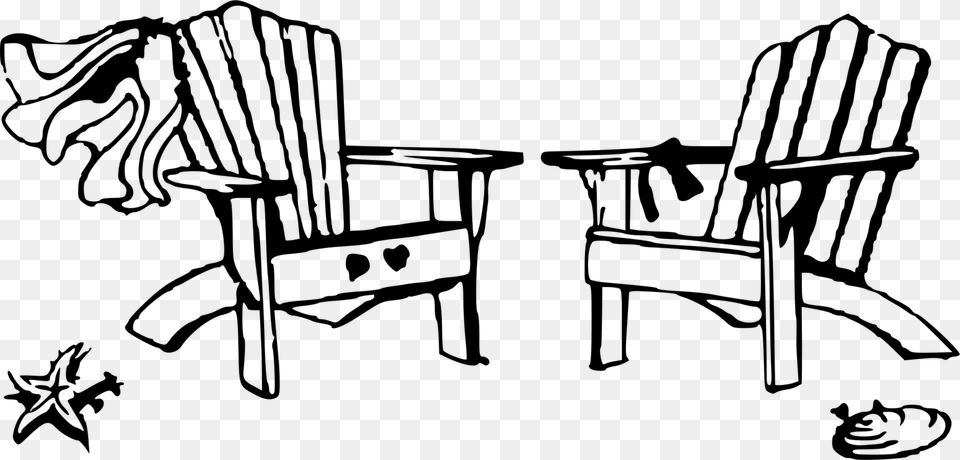Deckchair Beach Chair, Gray Png