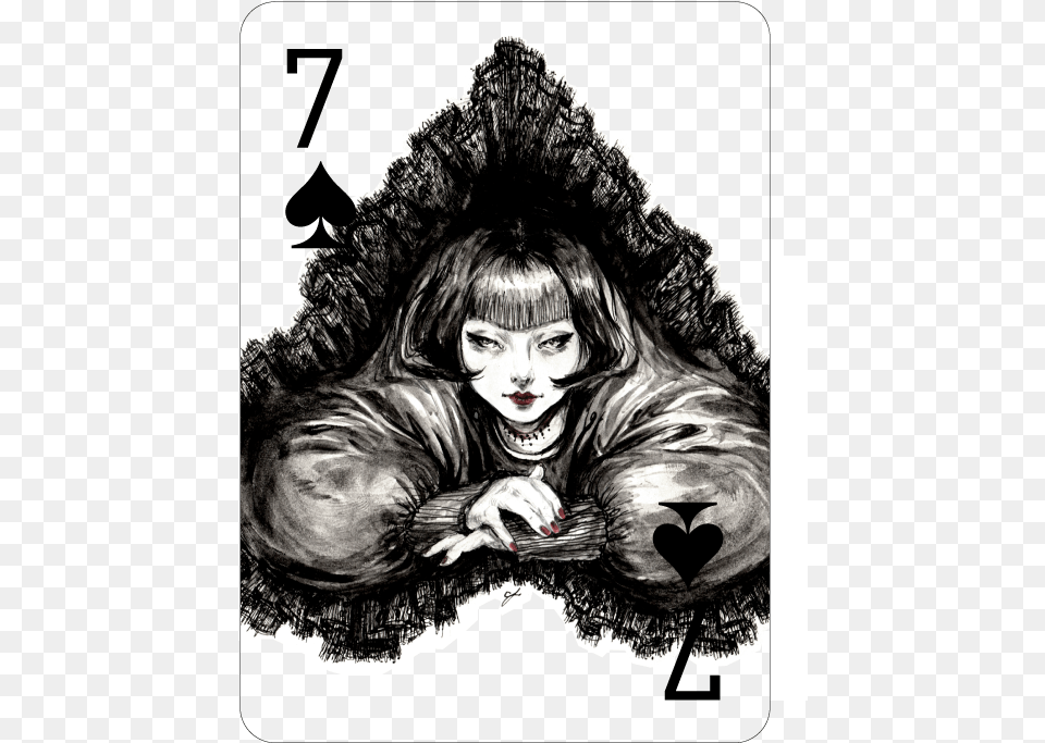 Decked Out Fashion Playing Cards By Connie Lim Seven Playing Card, Head, Portrait, Photography, Face Png