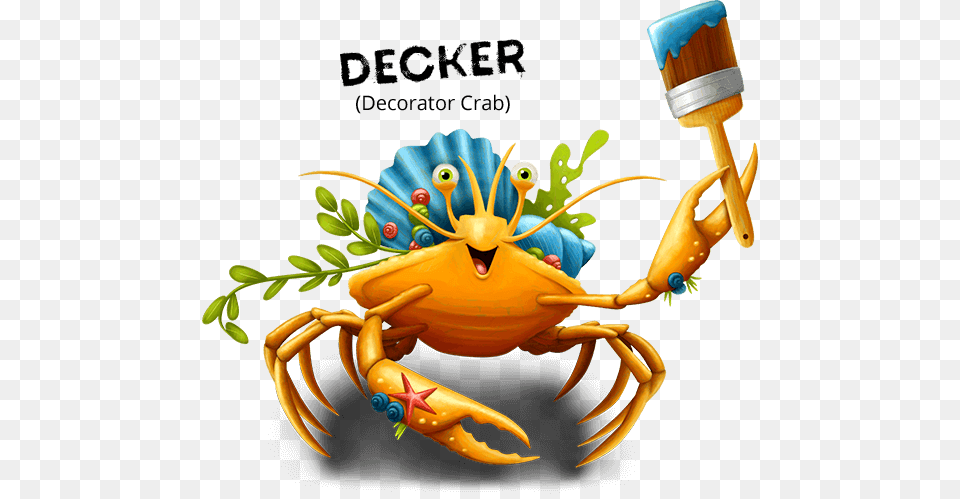 Decker The Decorator Crab Bible Memory Buddy Mckendree Vbs Decor, Tool, Brush, Device, Seafood Png Image