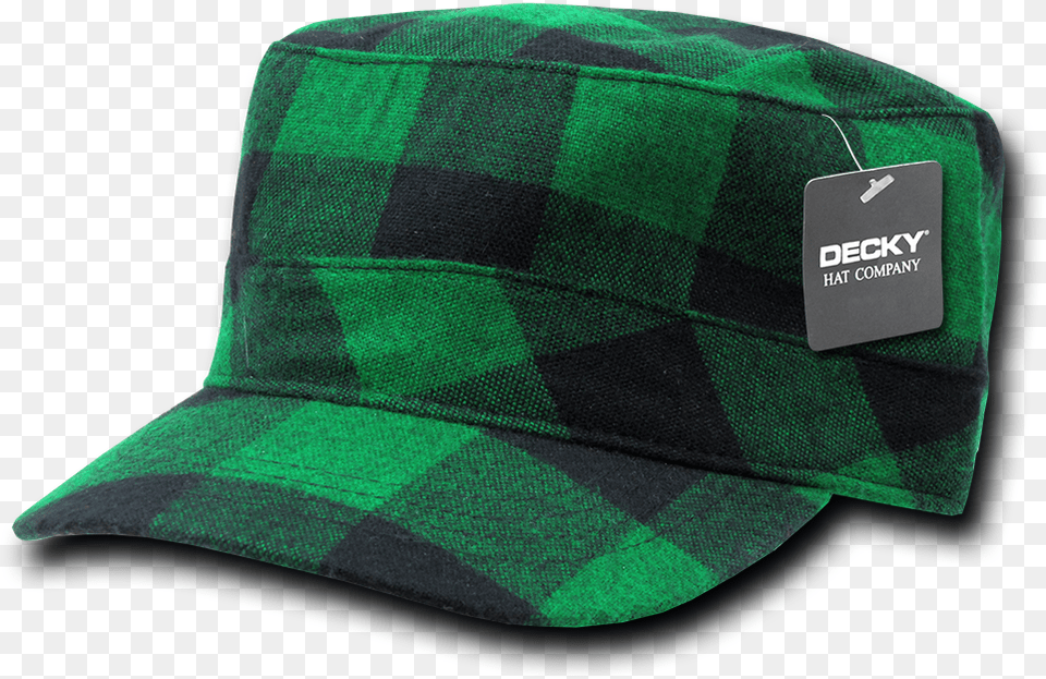 Decky Plaid Flannel Flat Top Bdu Military Patrol Hat, Baseball Cap, Cap, Clothing, Accessories Png