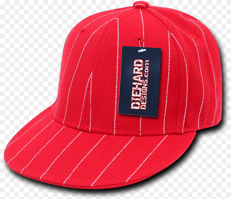 Decky Rp3 Pin Stripe Fitted Baseball Caps Red, Baseball Cap, Cap, Clothing, Hat Png Image