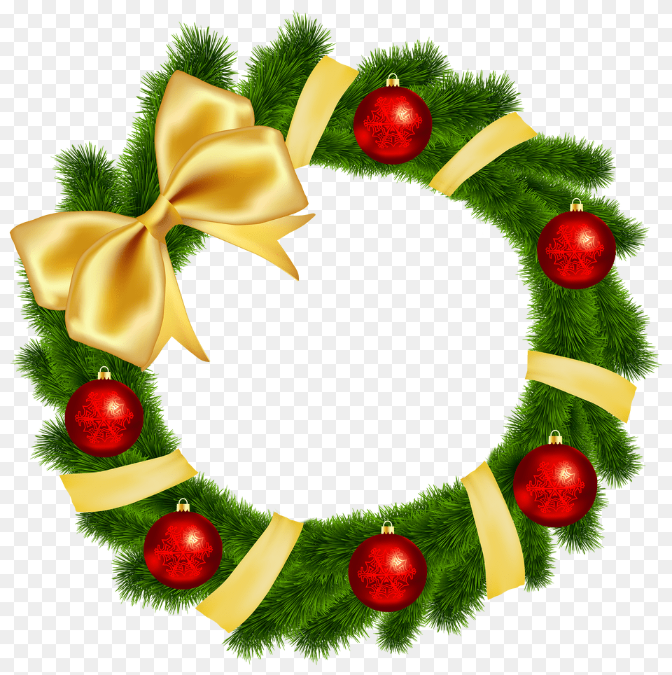 Deco Christmas Wreath Clipart Free Png Download