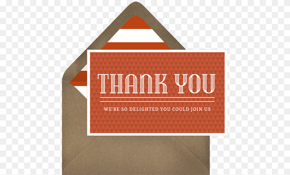 Deco Geo Thank You Note Triangle, Envelope, Mail Free Png Download