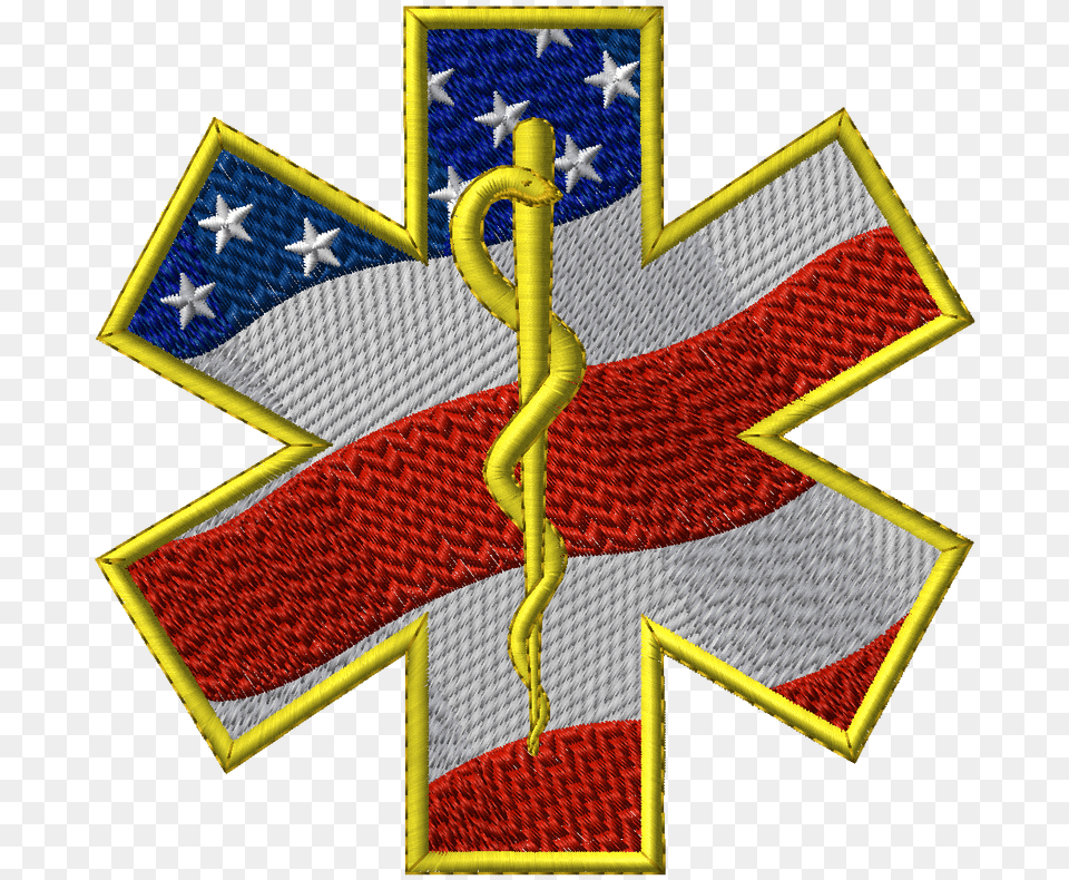 Deco Stk Emb Ems Star Of Life Emblem, Cross, Symbol Free Transparent Png