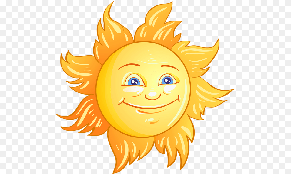 Deco Sun Picture Transparent Happy Sun, Outdoors, Nature, Sky, Gold Free Png