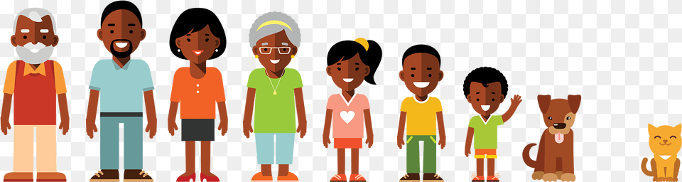 Deconstructing Stigma Cartoon Family Members African American, Baby, Person, Boy, Child Png Image