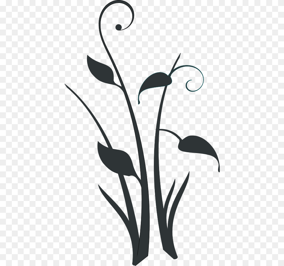 Decor Clipart File Tag List Decor Clip Arts Svg Plants Clip Art Black And White, Floral Design, Graphics, Pattern, Stencil Free Png