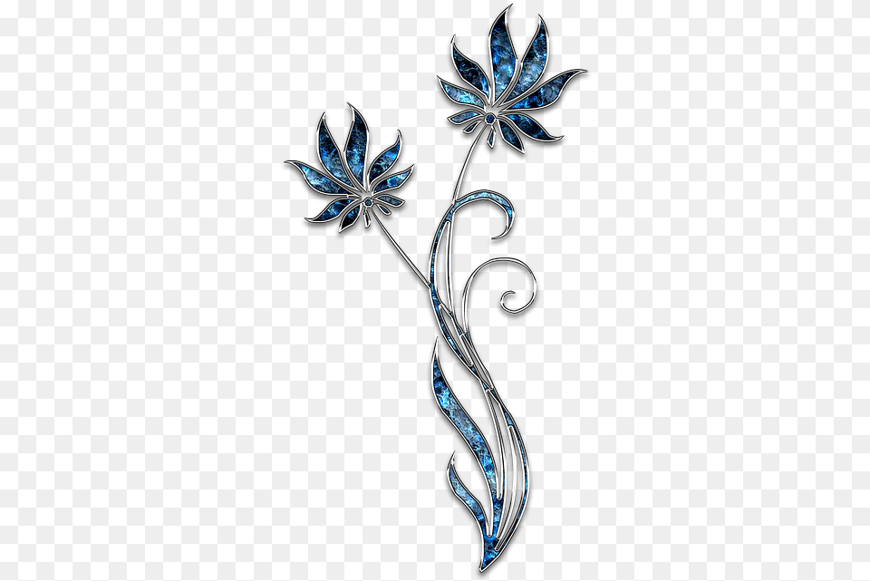 Decor Ornament Jewelry Flower Blue Silver Sad Quotation In Telugu, Art, Floral Design, Graphics, Pattern Png
