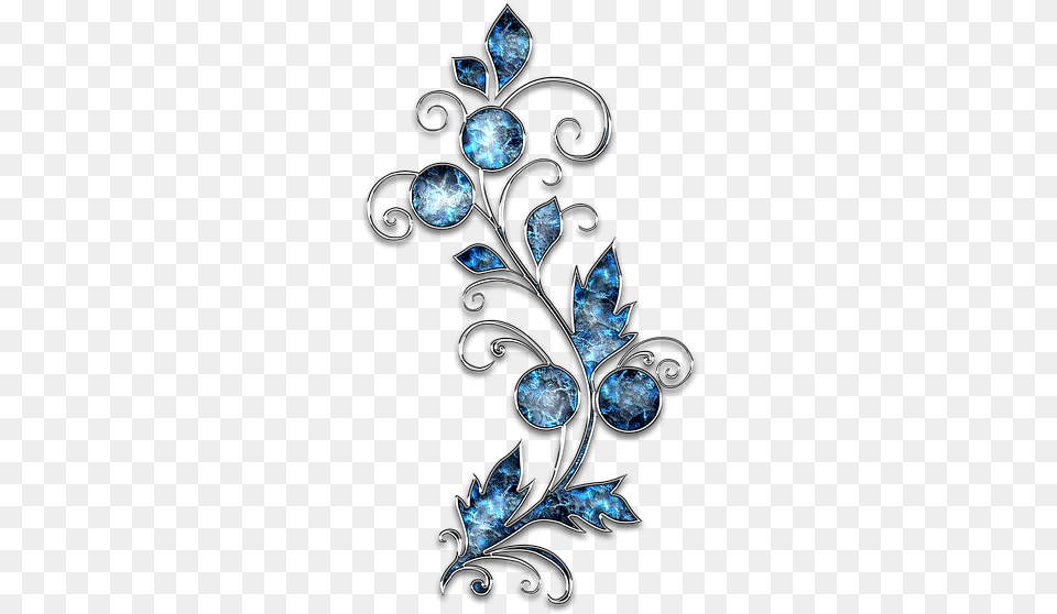 Decor Ornament Jewelry Flower Blue Silver Samsung J4 Plus Cases For Girls, Accessories, Pattern, Gemstone Png Image