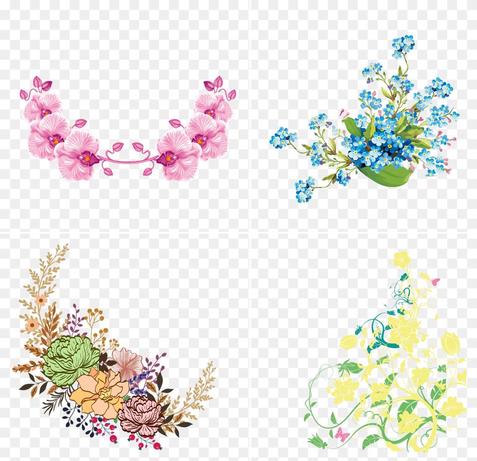 Decoraciones De Flores Dibujos, Art, Floral Design, Graphics, Pattern Free Png Download