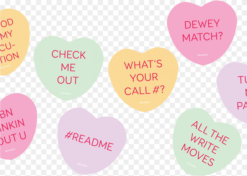 Decorate With Library Themed Candy Hearts Heart Png