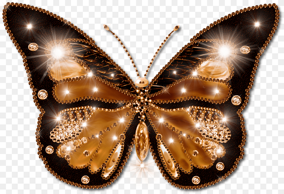 Decorated Butterfly, Accessories, Lighting, Jewelry, Necklace Png Image
