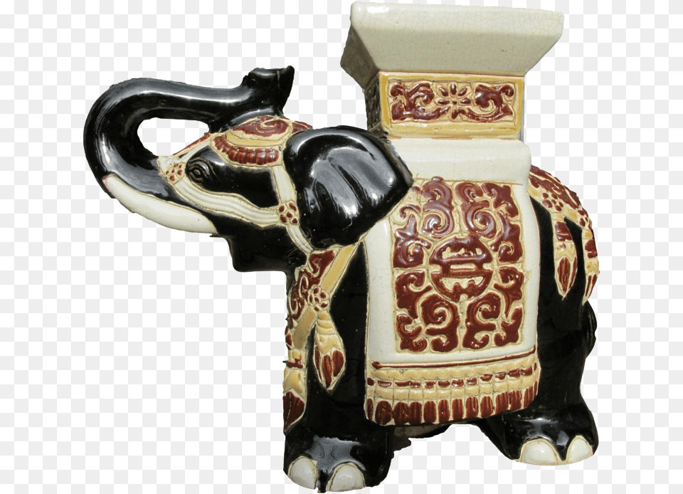 Decorated Ceramic Elephant Porcelana De La India, Art, Porcelain, Pottery Png Image