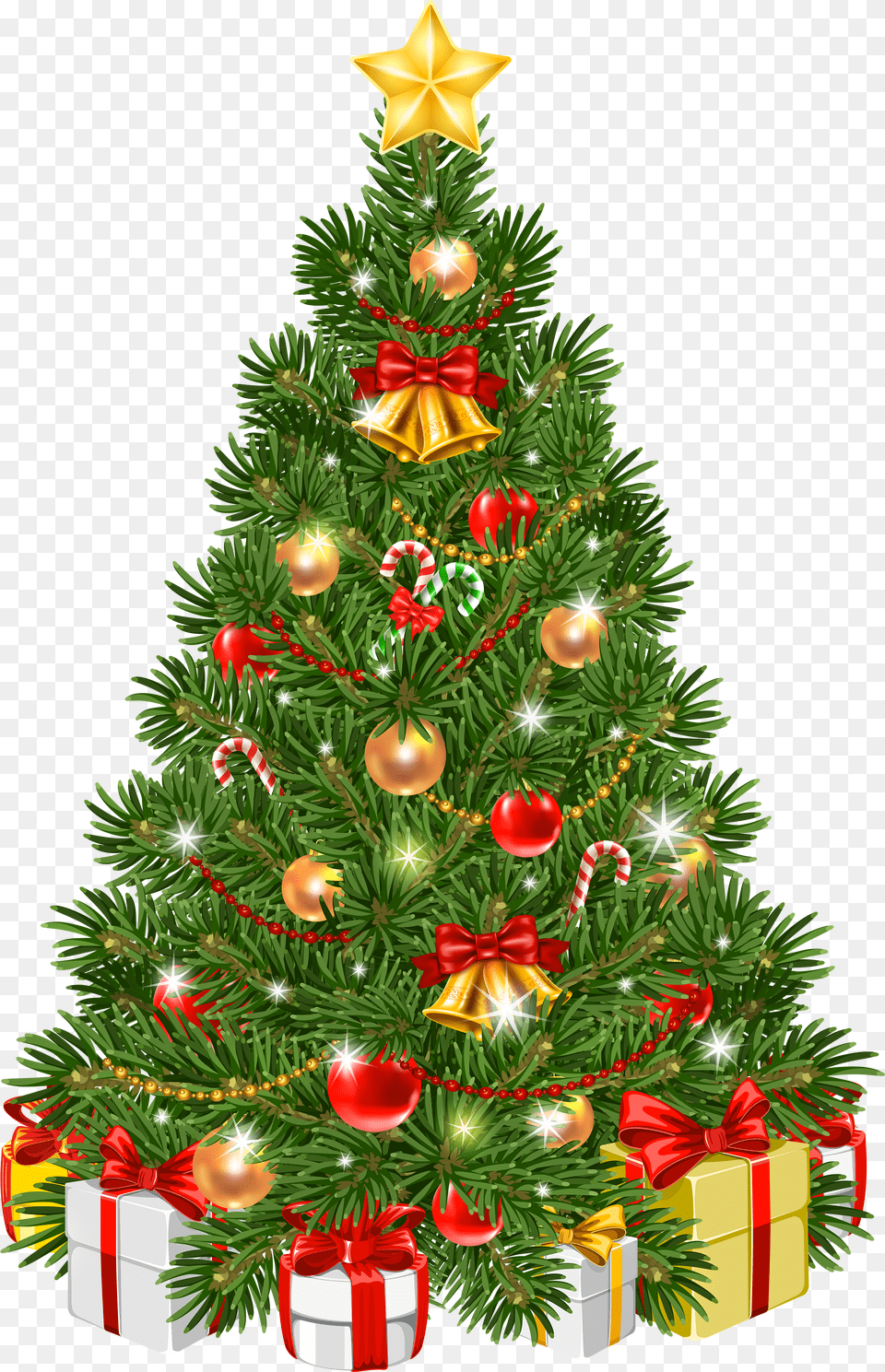 Decorated Christmas Tree Transparent Christmas Tree Clipart Transparent Png