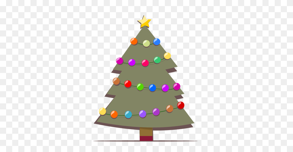 Decorated Christmas Tree Vector Drawing, Birthday Cake, Food, Dessert, Cream Png