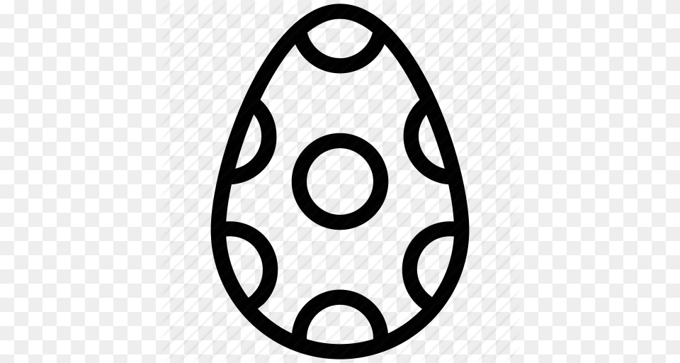 Decorated Egg Decoration Dotted Lines Easter Easter Day Egg Icon, Food Free Png