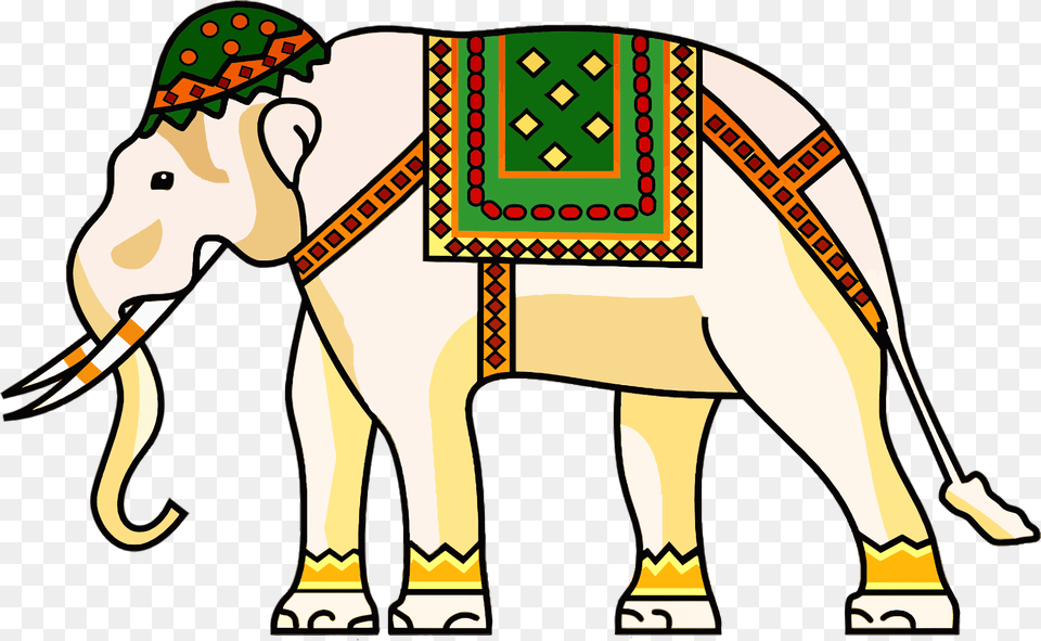 Decorated Elephant Vector, Animal, Wildlife, Mammal, Adult Free Png