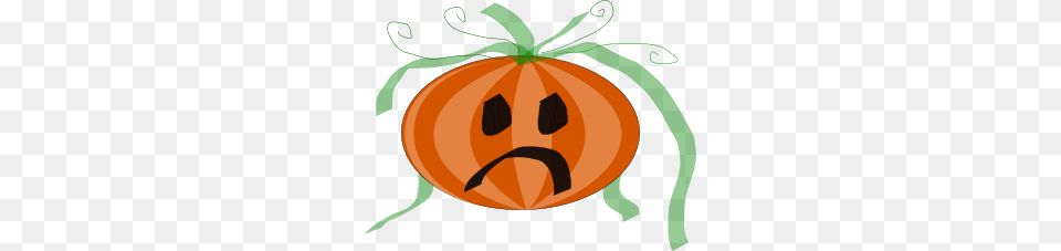 Decorated Sad Pumpkin Clip Art, Food, Plant, Produce, Vegetable Free Png