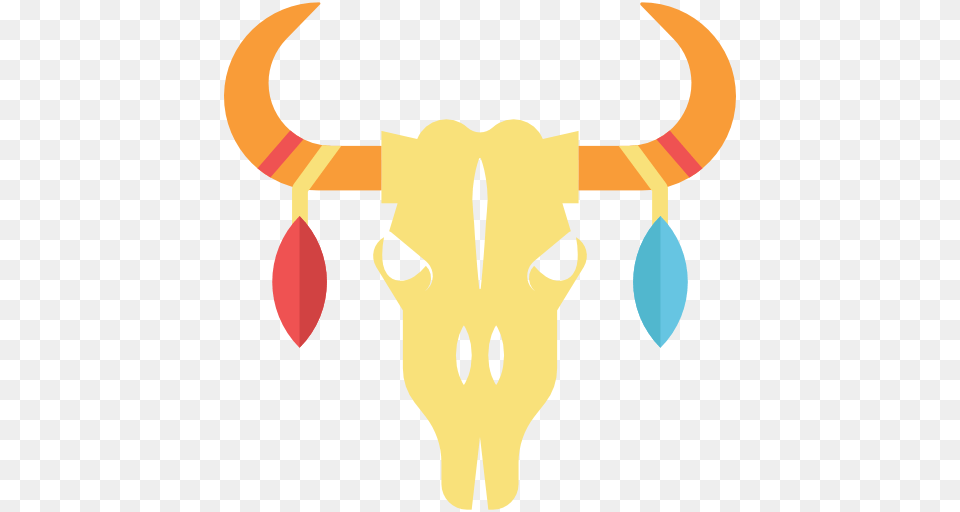 Decoration Art Native American Ornament Bull Skull Icon, Animal, Ox, Cattle, Mammal Png Image