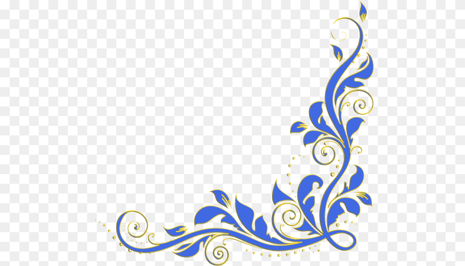 Decoration Border Edge Frame Blue Yellow Flowers Border Blue And Yellow Flowers, Art, Floral Design, Graphics, Pattern Free Png