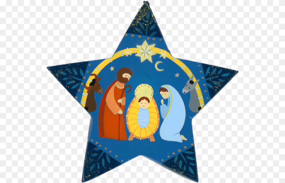 Decoration De Noel Religieuse, Symbol, Star Symbol, Person, Baby Free Png