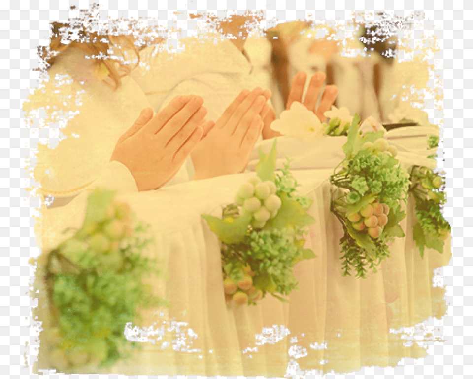 Decoration Flower For The Holy Communion, Flower Bouquet, Hand, Body Part, Plant Free Png