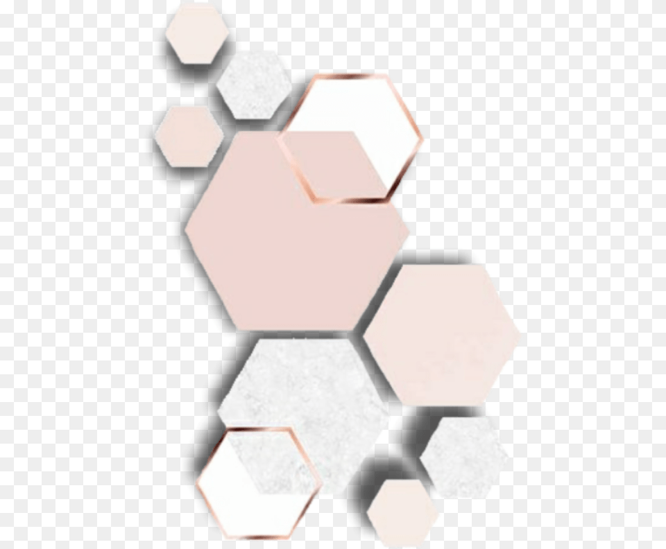 Decoration Hexagon Shape Rosegold Gold Background Illustration, Paper, Person Free Png