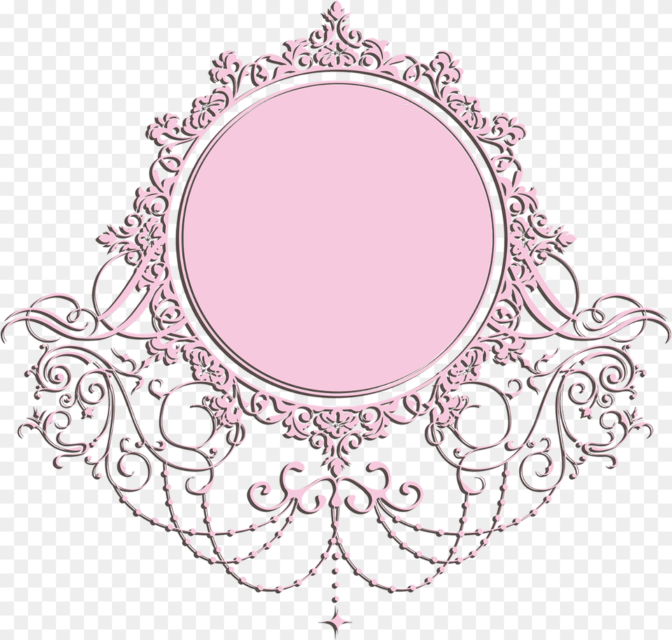 Decoration Tag Label Frame Pink Vintage Logo, Chandelier, Lamp, Oval Free Png