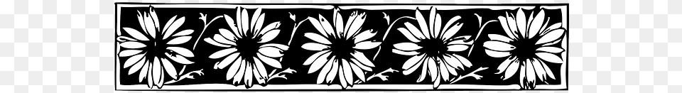Decorations Celtic Plants Flower Flowers Border Flower Border Clipart Black, Art, Floral Design, Graphics, Pattern Free Png Download