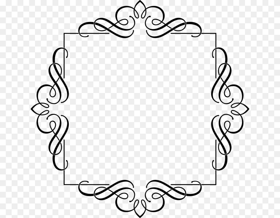 Decorative Arts Picture Frames Ornament Drawing, Gray Free Transparent Png