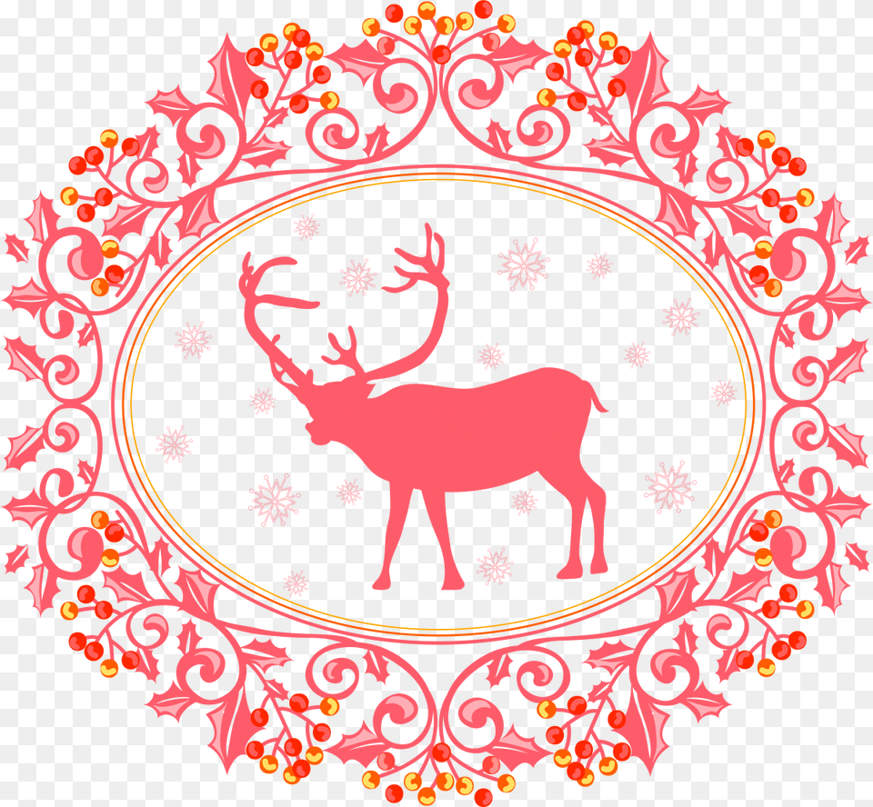Decorative Background Christmas Theme Elegant Classical Encapsulated Postscript, Animal, Mammal, Wildlife, Deer Png