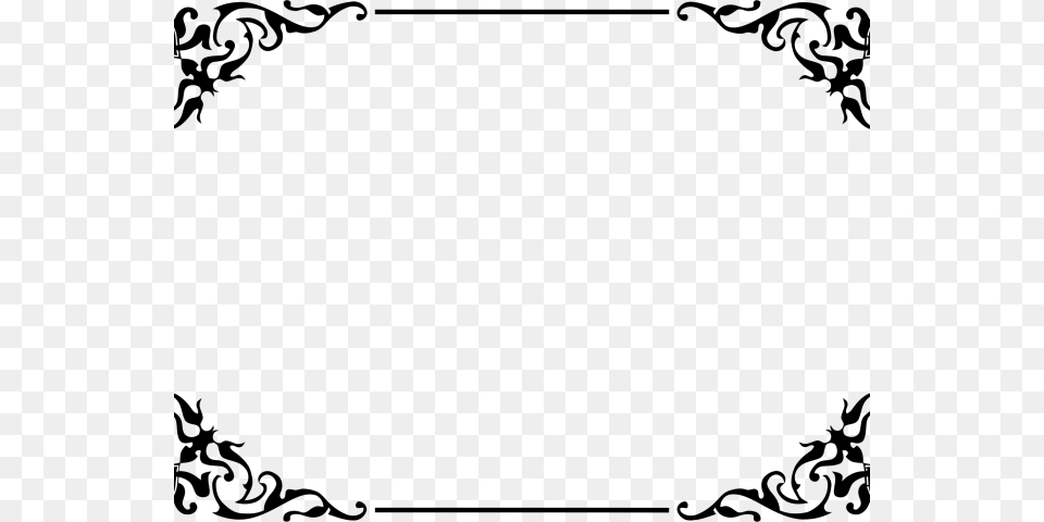 Decorative Border Clipart Artistic, Gray Png Image