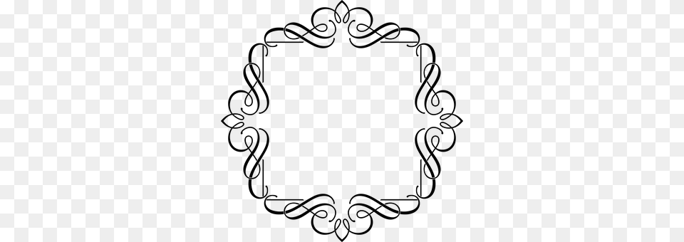 Decorative Border Clipart Fancy, Gray Free Png Download