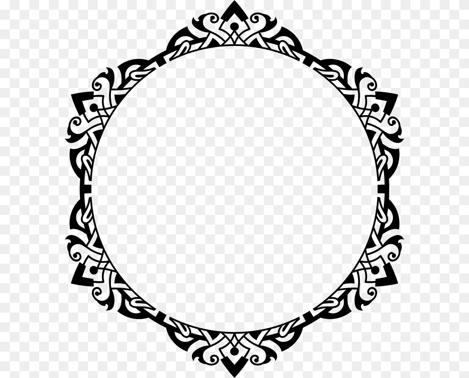 Decorative Borders Clip Art Circle Decorative Border, Gray Free Transparent Png