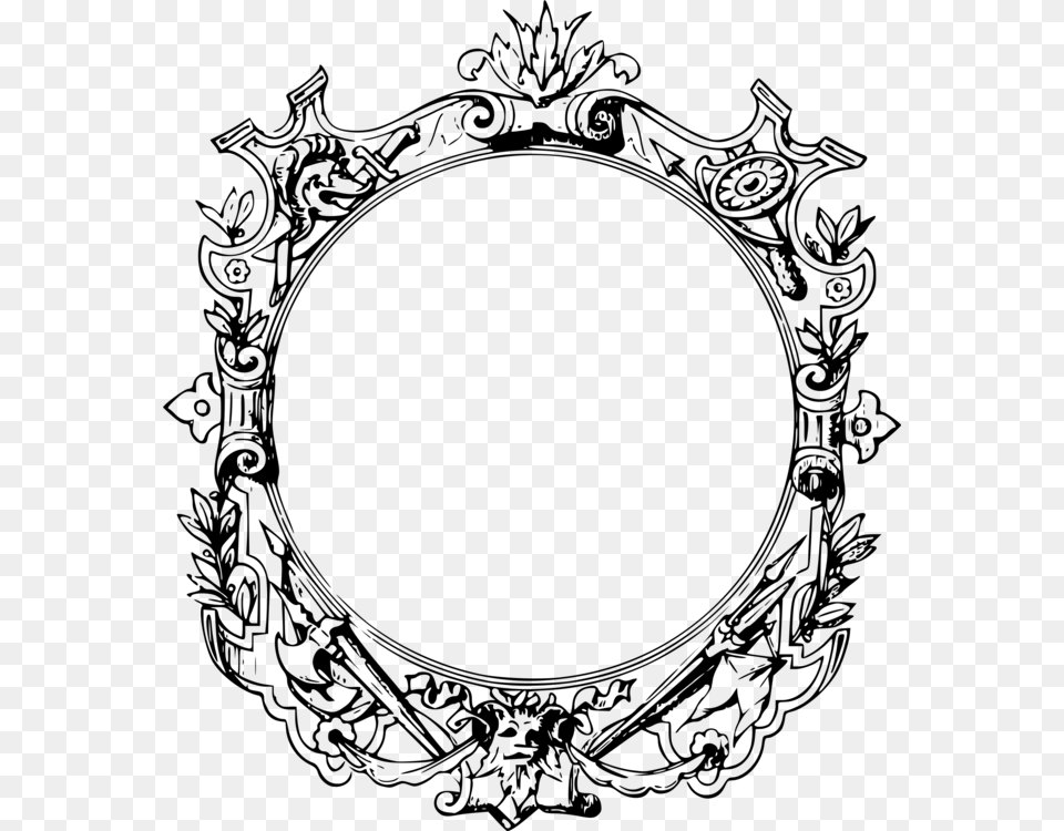 Decorative Borders Filigree Ornament Picture Frames Jewellery Gray Free Png