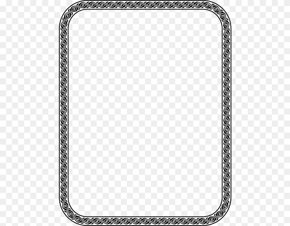 Decorative Borders Standard Paper Size Clip Art Christmas Floral, Gray Free Png